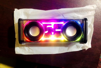 Picture of V8 Mecha Transparent RGB Light Bluetooth Speaker - Portable Wireless 5.0 Sound