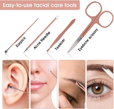 Picture of NYT 12-Pcs Manicure & Pedicure Nail Cutter Set | Professional Nail Care Kit | Clippers, Scissors & Grooming Tools - Black