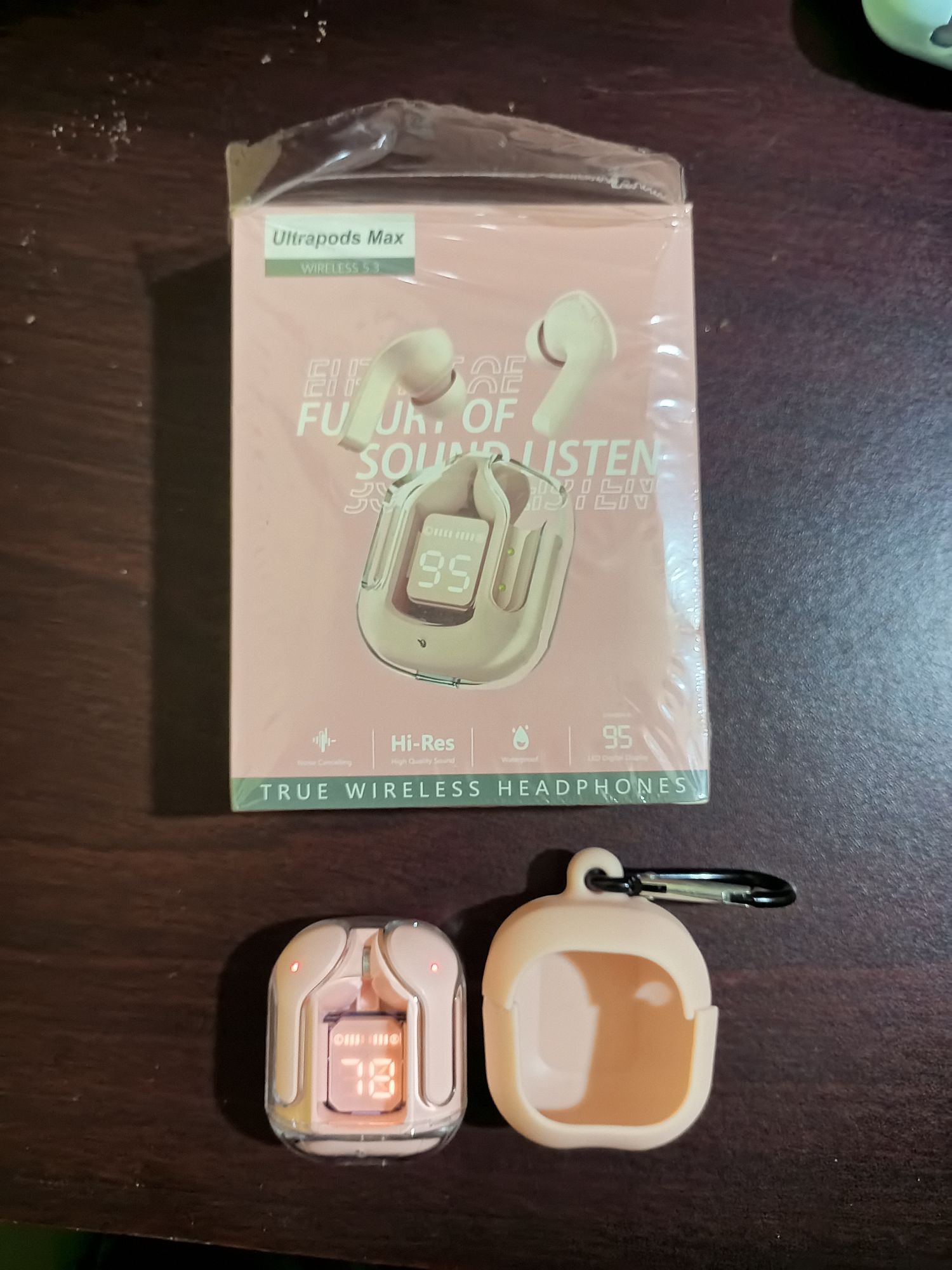 Picture of Air39 Ultrapods Pro TWS Wireless Bluetooth Headset Waterproof Noise Cancelling Led Earbuds - Multicolor