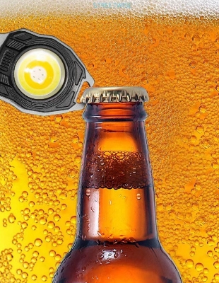 Picture of Keychain with High-Power LED Light & USB Rechargeable Lighter | Portable Mini Torch & Electric Lighter Combo