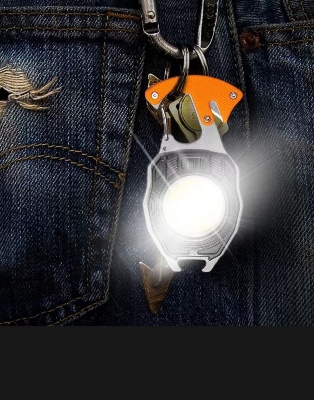 Picture of Keychain with High-Power LED Light & USB Rechargeable Lighter | Portable Mini Torch & Electric Lighter Combo