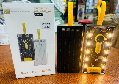 Picture of 20000 Mah Hot selling  22.5W Super First Charging Transparent Power Bank With 4 Cable