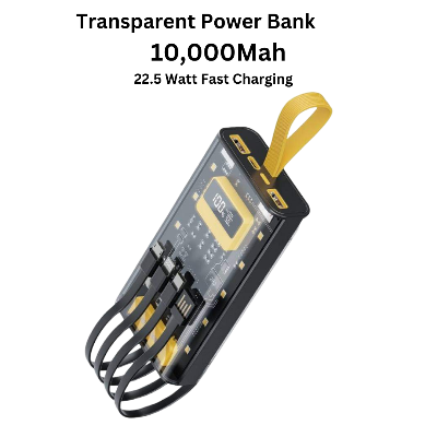 Picture of Transparent PD-10  10000 mah powerbank 22.5W fast charging