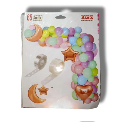 Picture of Birthday party ceremony, wedding and any festival party 65pcs set ballon