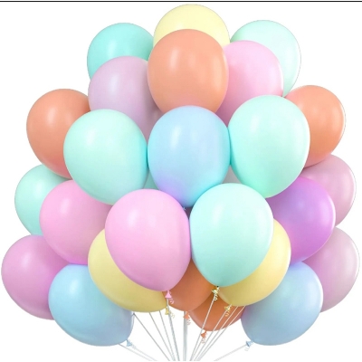 Picture of Pastel Balloons (Macaron Balloon) - 15 Pieces (Multicolor) - Green