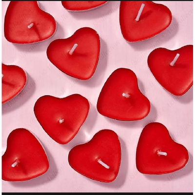Picture of Heart Shaped Love Candle - 10 PCS - Red