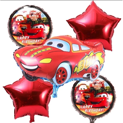 Picture of Car Theme Happy Birthday Party Foil Balloon Set Of 5 Pcs Balloon