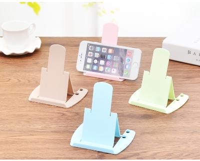 Picture of Card cell phone holder foldable two-shift adjustable mobile phone seat portable plastic mobile phone holder