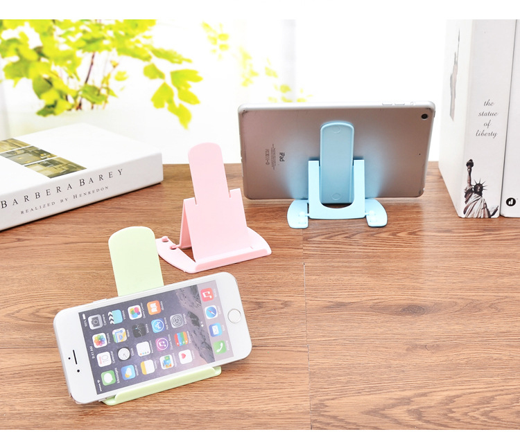 Picture of Card cell phone holder foldable two-shift adjustable mobile phone seat portable plastic mobile phone holder
