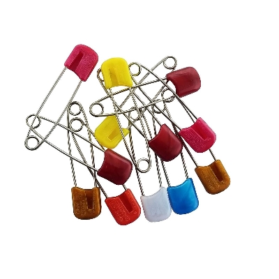 Picture of Multicolor 12 Pcs Colorful Stainless Steel SS Safety Pin Nappy Pin Saree pin Hijab Pin for Women