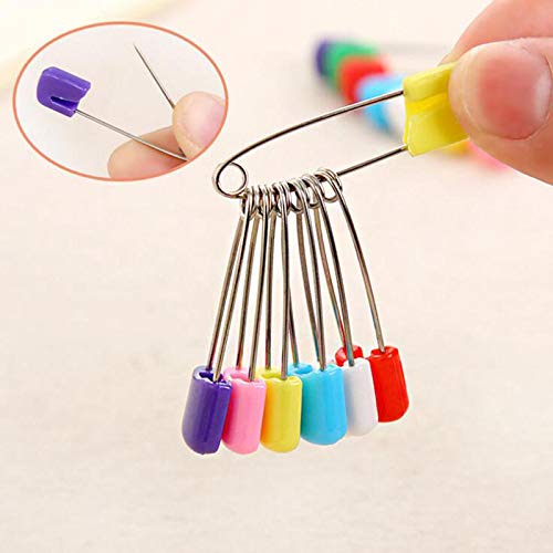 Picture of Multicolor 24 Pcs Colorful Stainless Steel SS Safety Pin Nappy Pin Saree pin Hijab Pin for Women