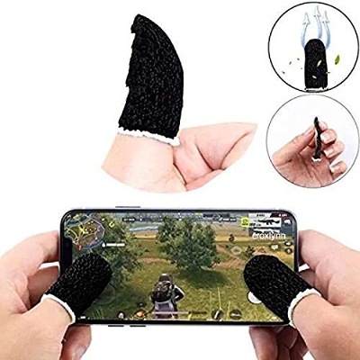 Picture of Free Fire, Anti-Slip Thumb Sleeve, Slip-Proof Sweat-Proof Professional Touch Screen Thumbs Finger Sleeve for Pubg Mobile Phone Game Gaming Gloves (1 Pair)(Color May Vary)