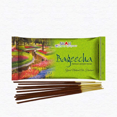 Picture of Shah fragrances Bageecha Zipper Incense Sticks burning time of 40 to 45 mins approx.