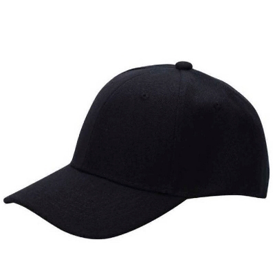Picture of Black Curve Cotton Cap For Men Denim cap