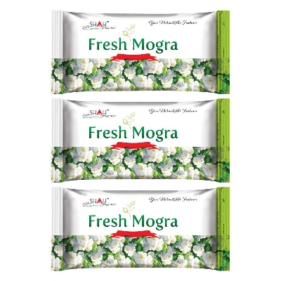 Picture of 3 pack Shah Fragrances Fresh Mogra Zipper Incense Sticks (Pack of 3*130 Grams)
