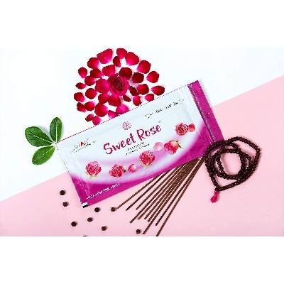 Picture of Shah Fragrances Sweet Rose Agarbatti Zipper Pack Incense Sticks