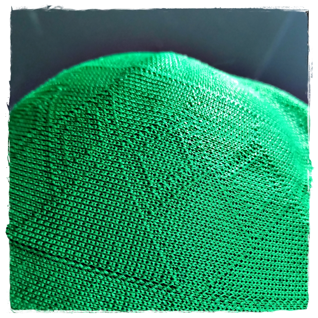 Picture of Islamic Product - free size White - Black and Green TUPI for Man and Boy 1 ps - Cap