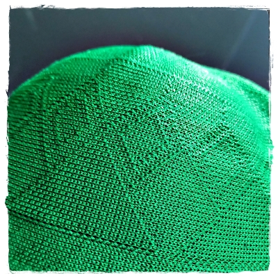 Picture of Islamic Product - free size White - Black and Green TUPI for Man and Boy 1 ps - Cap