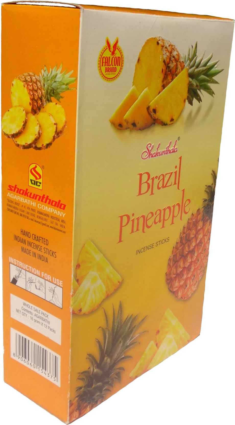 Picture of maryjaha BRAZIL PINEAPPLE agarbatti dhoop dhupkathi incense sticks brazil pineapple Fragrance SIZE 6×10 200gram 12 PACK brazil pineapple Fragrance  (1, Set of 12)