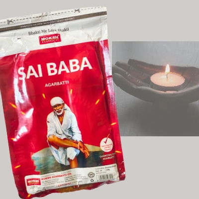 Picture of Indispensable - Sai Baba Premium Incense Sticks (approx. 95-100sticks) 160grams Agarbatti - Zipper Pack - Furniture & Decor