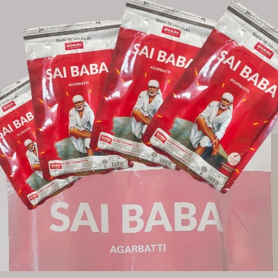 Picture of Indispensable - Sai Baba Premium Incense Sticks (approx. 95-100sticks) 160grams Agarbatti - Zipper Pack - Furniture & Decor