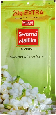 Picture of MOKSH Swarna Mallika  (20 g Extra in Pack)  (90, Set of 1) agarbat zipper agarbatti