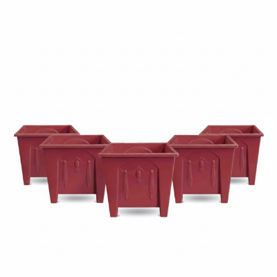 Picture of 4 Inch Deluxe Square Flower Tub - 5Pcs: Grow Beautiful Plants with Ease