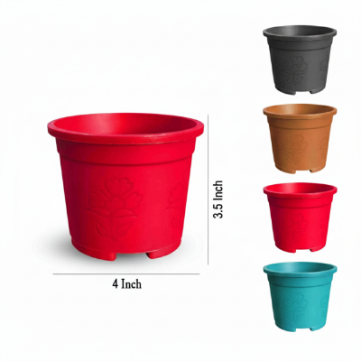 Picture of 4 Inch BP Round Tub (5 Pcs) - Versatile Planting Solution in Bangladesh