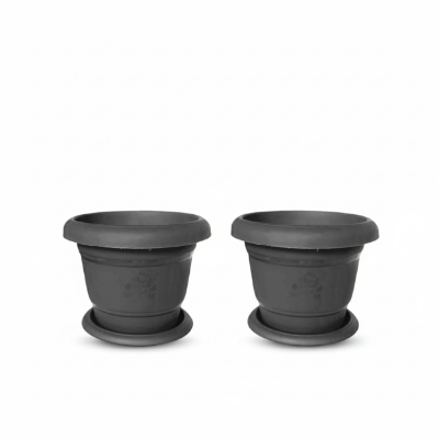 Picture of 4 Inch ECO Tub With Tray (Black) - 2Pcs - আপনার বাগানের জন্য পারফেক্ট