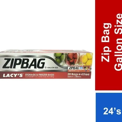 Picture of Lacy's Zipbag Gallon Size 260mm X 280mm (20 Bags+4 Free)
