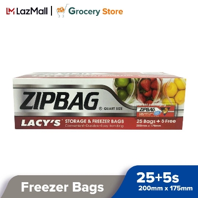 Picture of Lacy’s Zipbag Quart Size 200mm X 175mm (25 Bags+ 5 Free)