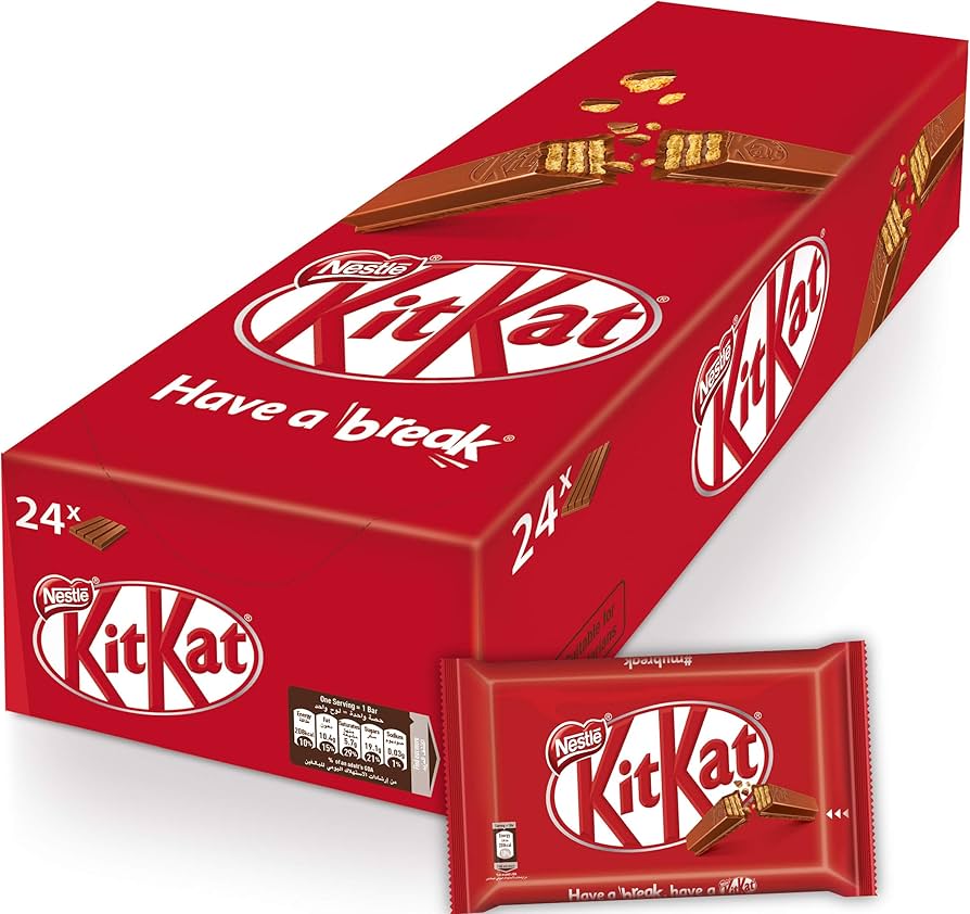 Picture of Kitkat 4 Fingers Chocolate - Pack of 24 Pieces (24 x 38.5g)