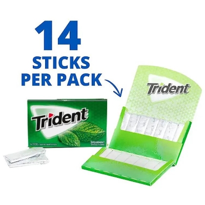Picture of Trident Spearmint Flavor Sugar Freegmum X 14 Softgmum