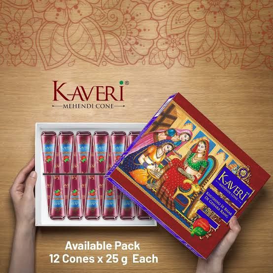 Picture of Indian Kaveri Cone Mehndi-12pcs