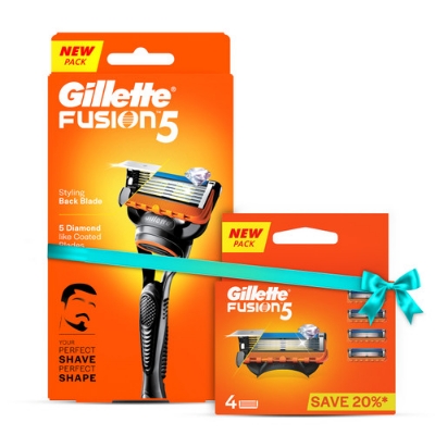 Picture of Gillette Fusion 5 Razor and 4pic Blade Refills Combo Pack