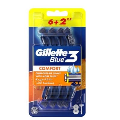 Picture of International Products Gillette Blue 3 Comfort Men's Razor Blades - 8 Pieces