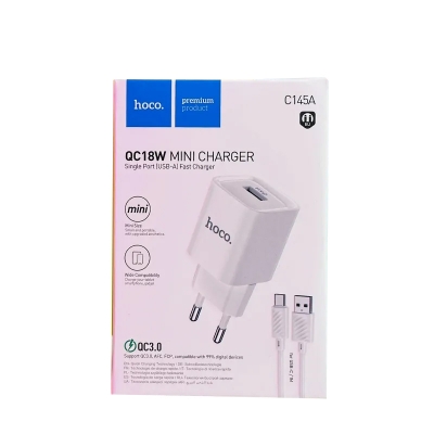 Picture of Hoco C145A QC3.0 Wall charger With USB to Micro USB Cable