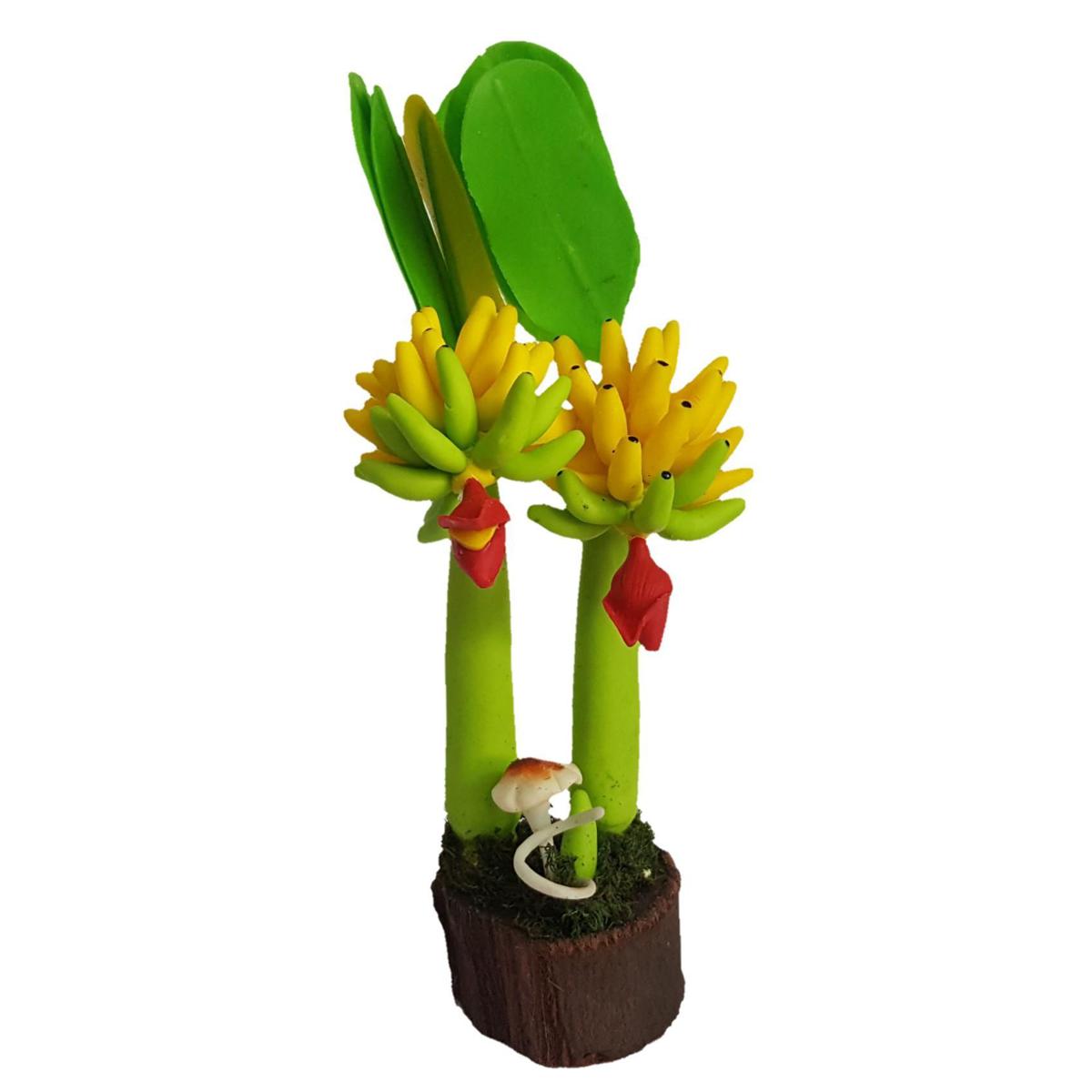 Picture of Artificial clay bonsai banana tree decoration interior - multicolor