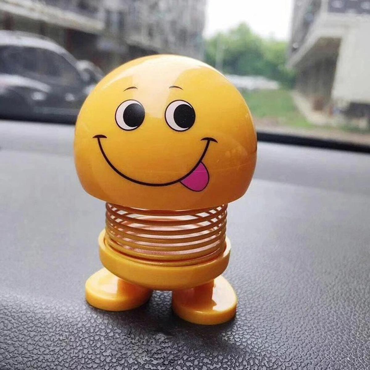 Picture of Smiling Face Spring Bouncing Doll (Emoji) Yellow