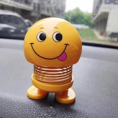Picture of Smiling Face Spring Bouncing Doll (Emoji) Yellow