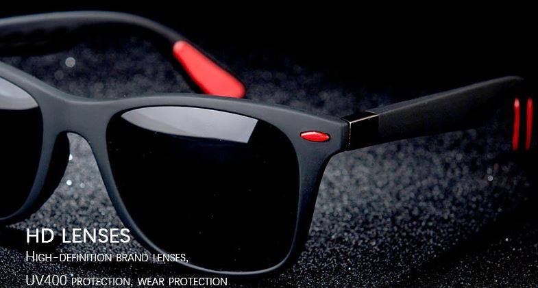 Picture of New Jaspeer Classic Retro Band Sunglasses Driving Sport Square Sunglasses Men Red