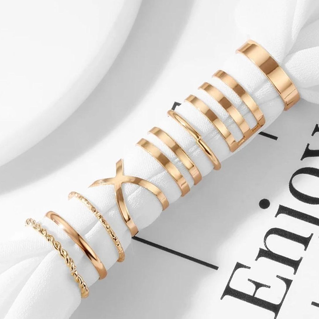 Picture of 8pcs Fashion Jewelry Rings Set For Women