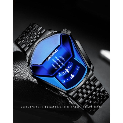 Picture of Binbond Quartz Mens Watch Trend Market Watch Style Locomotive Concept Watch Men - Watch
