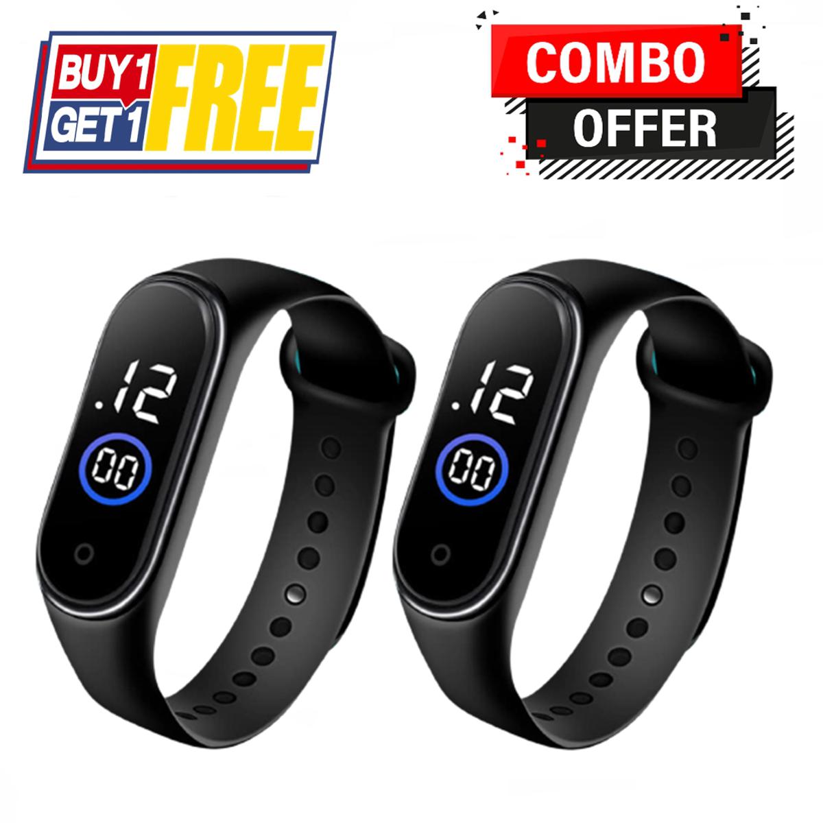Picture of 1 buy 1, squares LED Digital Sports Watch and Ring Touch Watch, Combo Offer