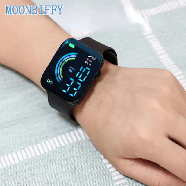 Picture of Fashion Unisex Silicone Watchband LED Digital Sport Women's Watches Men's Wristwatch