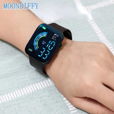 Picture of Fashion Unisex Silicone Watchband LED Digital Sport Women's Watches Men's Wristwatch