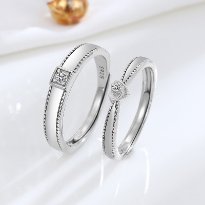 Picture of Love Promise Couple Rings Finger Ring Band Couple Band Rings