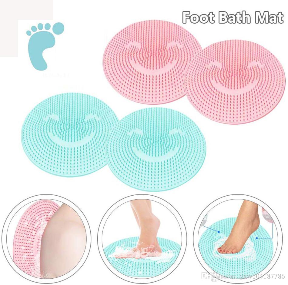 Picture of Silicone Bath Massage Brush, Non-Slip Back Massage Pad Bathroom Wash Foot Mat Exfoliating Dead Skin Foot Brush