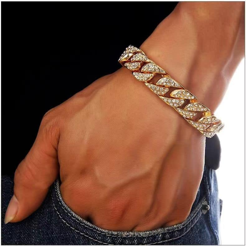 Picture of Trendsetter -Upscale Living -2023 Hot Selling Men's Punk Hips Hops Cuban Chain Bracelet Chain Bracelet- Inventive Choice