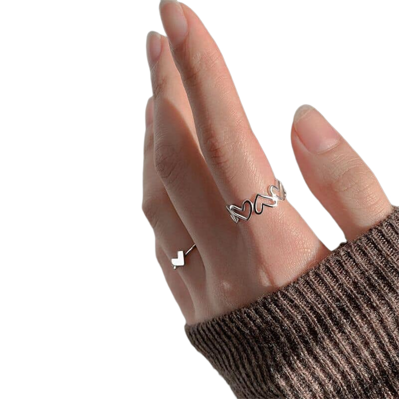 Picture of Highly Durable - Cute Silver Butterfly Couple Rings Fashion Finger Ring for Women - Sustainable Choice - Designed - Urban Vibes